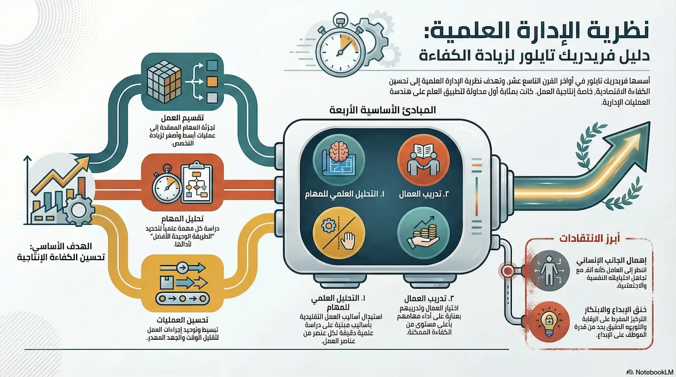 نظرية الإدارة العلمية فريدريك تايلور