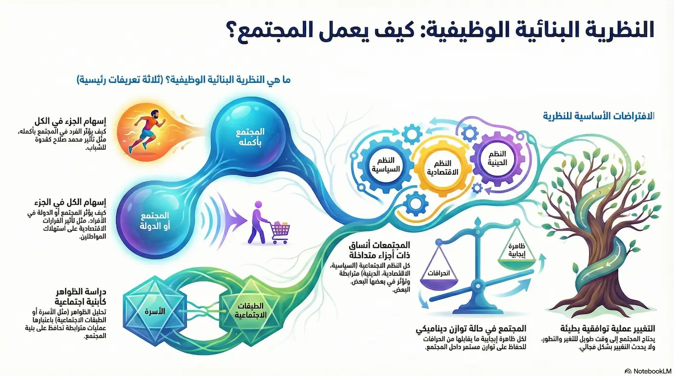 النظرية البنائية الوظيفية | المفهوم والمبادئ والنقد الحديث
